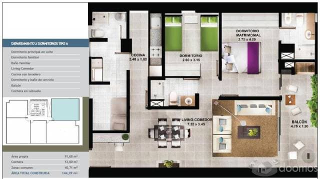 Venta de Departamento 2 dorm en Asuncion, Paraguay — foto 2